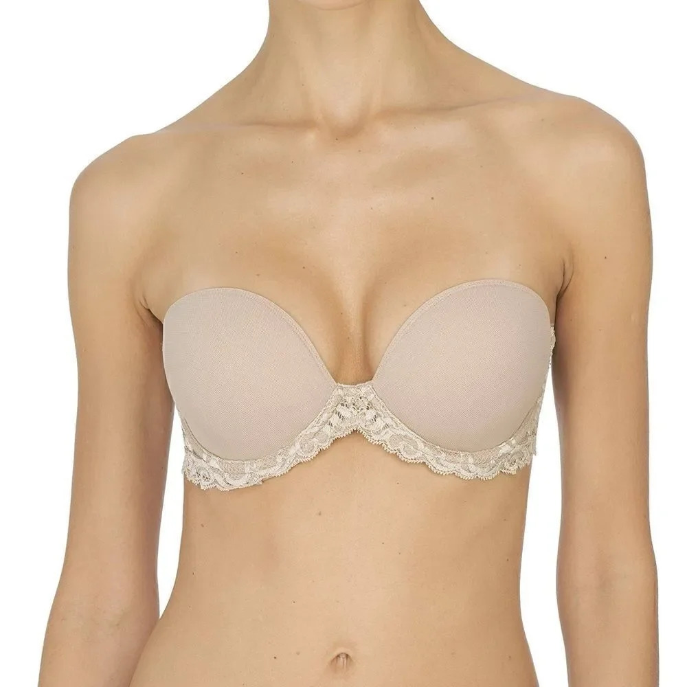 NATORI FEATHERS PLUNGE STRAPLESS BRA 34DDD